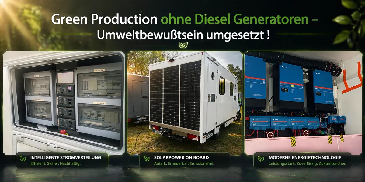 Green Production ohne Diesel Generatoren &ndash; Umweltbewusstsein umgesetzt
